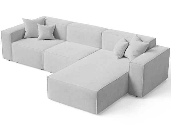Ecksofa L-Form Rechts Arizona Grau