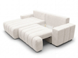 Ecksofa L-Form Links mit Schlaffunktion und Bettkasten Caleo Creme
