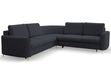 Ecksofa L-Form Links mit Schlaffunktion und Bettkasten Limon Dunkelblau