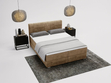 Boxspringbett mit Bettkasten 120x200 Forte Beige