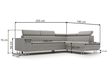 Ecksofa mit Schlaffunktion und Bettkasten Berona links Beige