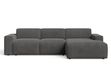 Ecksofa L-Form Rechts Lavia Dunkelgrau