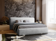 Polsterbett mit Bettkasten und Lattenrost 160x200 Monza Hellgrau