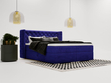 Boxspringbett mit Bettkasten 140x200 Lion Dunkelblau