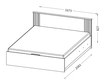 Doppelbett 160x200 mit Bettkasten Lavore Wotan Eiche, Schwarz matt