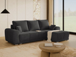 Ecksofa L-Form mit Schlaffunktion und Bettkasten Monti Rechts Anthrazit