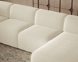 Wohnlandschaft Links Belluno Bouclé-Stoff Hellbeige