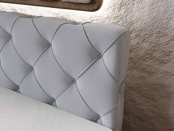 Boxspringbett mit Bettkasten 140x200 Napoli Grau