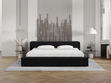 Polsterbett mit Bettkasten und Lattenrost 180x200 Lipari Schwarz