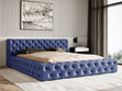 Polsterbett mit Bettkasten und Lattenrost 180x200 Palini Dunkelblau