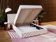 Polsterbett mit Bettkasten und Lattenrost 120x200 Madera Beige 