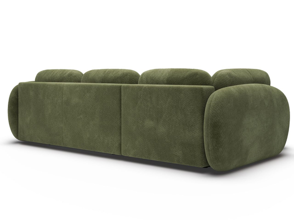 Ecksofa mit Schlaffunktion und Bettkasten Links Carino Grün