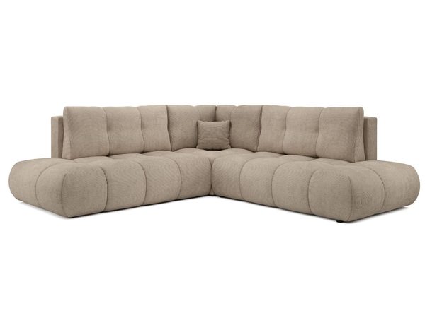 Ecksofa mit Schlaffunktion und Bettkasten Links Kair Hellbraun