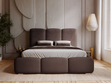 Polsterbett mit Bettkasten und Lattenrost 120x200 Bubble Braun