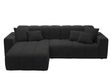 Ecksofa L-Form Links Nork Schwarz