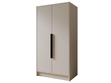 Kleiderschrank 100 cm Perugia Kaschmir mit schwarzen Griffen