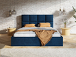 Polsterbett mit Bettkasten und Lattenrost 140x200 Malo Dunkelblau