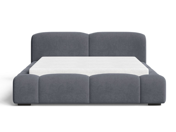 Polsterbett mit Bettkasten und Lattenrost 160x200 Aubi Dunkelgrau