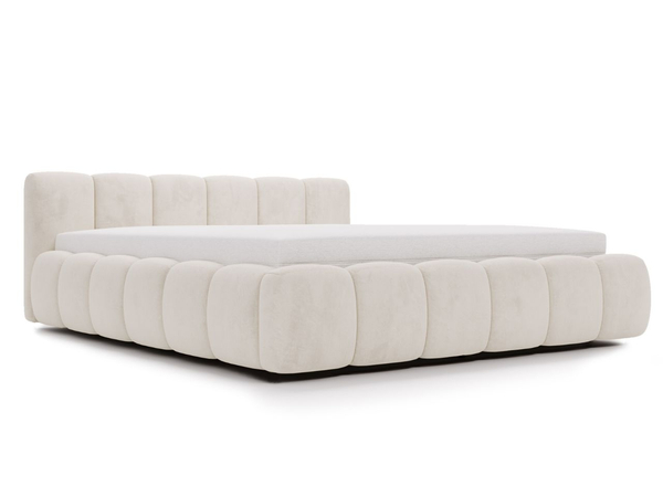 Polsterbett mit Bettkasten und Lattenrost 180x200 Cloud Low Beige