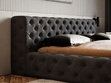 Polsterbett mit Bettkasten und Lattenrost 180x200 Palini Schwarz