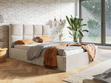 Polsterbett mit Bettkasten und Lattenrost 140x200 Malo Beige
