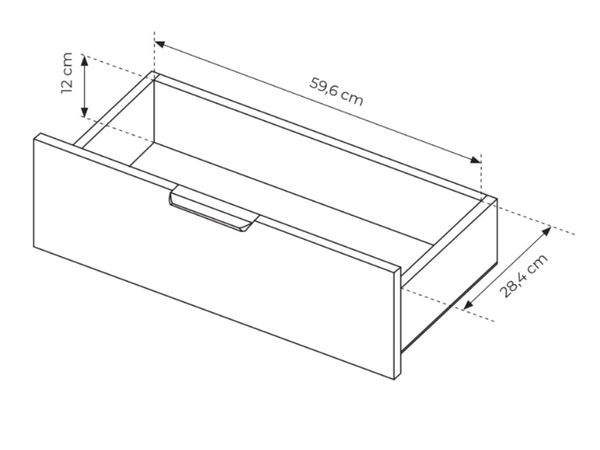 Kommode mit 6 Schubladen Montral Kastanie, Schwarz