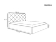 Polsterbett mit Bettkasten und Lattenrost 160x200 Salento Dunkelblau