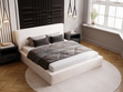 Polsterbett mit Bettkasten und Lattenrost 160x200 Monaco Creme