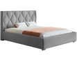 Polsterbett mit Bettkasten und Lattenrost 140x200 Tasso Grau