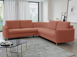 Ecksofa L-Form Rechts mit Schlaffunktion und Bettkasten Limon Orange