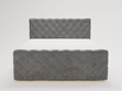 Boxspringbett mit Bettkasten 120x200 Lunaris Grau