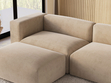 Ecksofa L-Form Links Moderne Cord Ecksofa Landi Beige