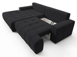 Ecksofa L-Form mit Schlaffunktion und Bettkasten Tulio Links Schwarz