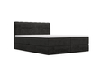 Boxspringbett mit Bettkasten 120x200 Forte Schwarz