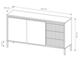 Kommode mit Türen und Schubladen 153 cm Sorano Beige