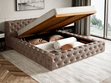 Polsterbett mit Bettkasten und Lattenrost 180x200 Palini Braun
