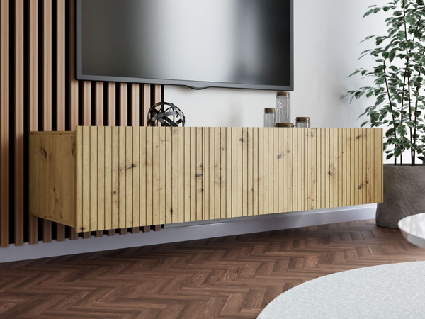 TV-Lowboard mit Türen 150 cm Kioto Artisan Eiche