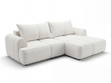 Ecksofa L-Form Rechts mit Schlaffunktion und Bettkasten Bonno Creme 