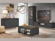 TV-Lowboard mit Schublade und Türen Messina Schwarz
