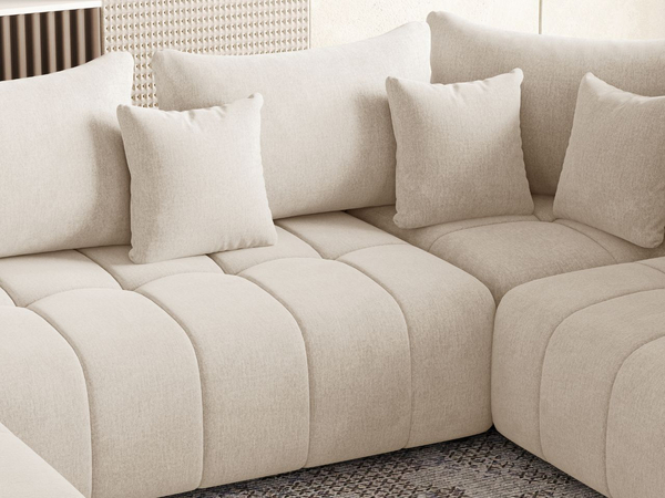 Wohnlandschaft mit Schlaffunktion und Bettkasten Ardi Bis Beige