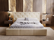 Polsterbett mit Bettkasten und Lattenrost 120x200 Milano Beige