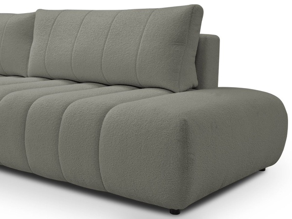 Ecksofa mit Schlaffunktion und Bettkasten Links Adoro Grau