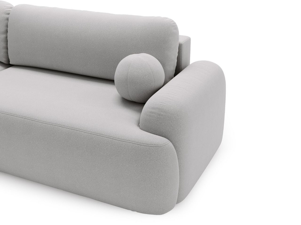 Ecksofa L-Form Links mit Schlaffunktion und Bettkasten Aurio Grau