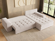 Ecksofa L-Form mit Schlaffunktion und Bettkasten Sonia Beige