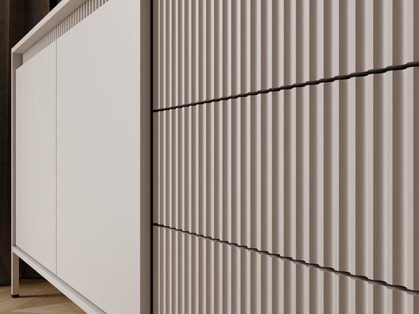 Kommode mit Türen und Schubladen 187 cm Sorano Beige