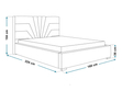 Polsterbett mit Bettkasten und Lattenrost 140x200 Tesis Dunkelblau