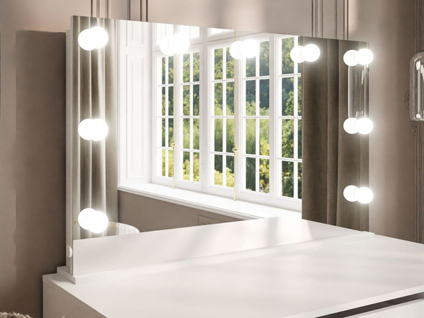 Spiegel mit LED-Beleuchtung für das Schlafzimmer Melo Elite Weiß