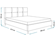 Polsterbett mit Lattenrost 180x200 Luxe Dunkelblau