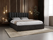Polsterbett mit Bettkasten und Lattenrost 180x200 Roma Schwarz