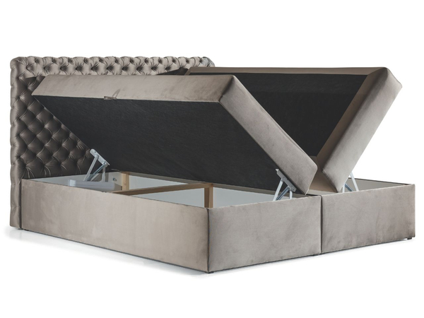 Boxspringbett mit Bettkasten 200x200 Cleo Türkis